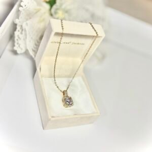 Kristall Halskette Edelstahl