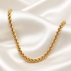 Geflochtene Damenkette in Goldoptik mit elegantem Kettendesign